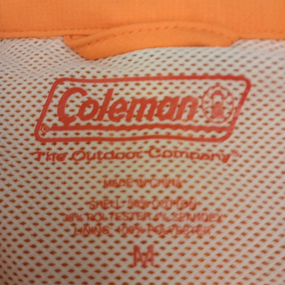 Coleman TAG Button Down Shirt, Orange, ZIP Pckts, Short Sleeves, Collar, Vents,M - Picture 12 of 14